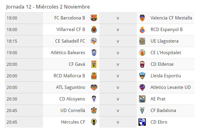 intersemanal2bhorarios