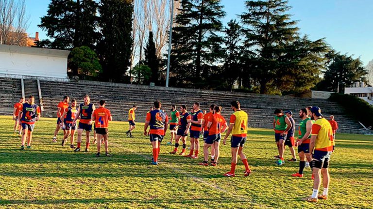 Entrenamiento de la selección española de rugby