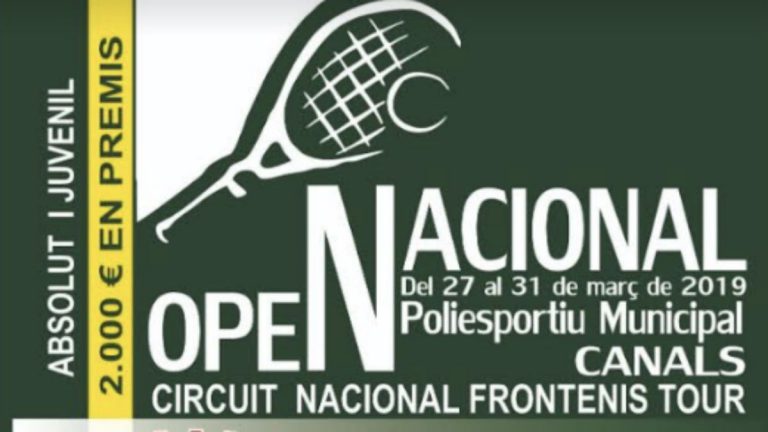 Cartel Open Nacional Frontenis Absoluto y Juvenil 2019