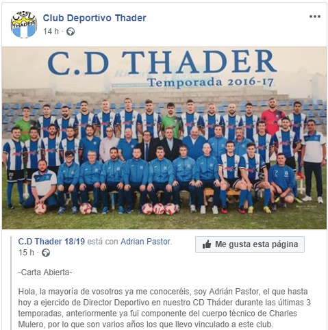 Carta Abierta Adrián Pastor