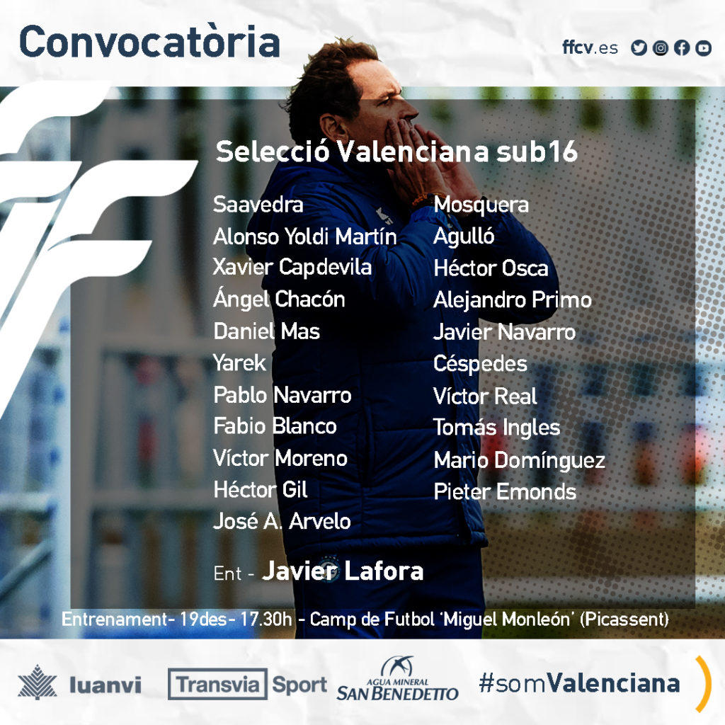 Convocatoria seleccio valenciana sub-16