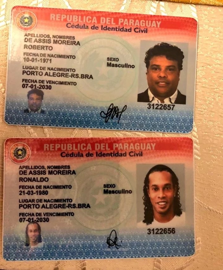 Cedulas paraguay ronaldinho