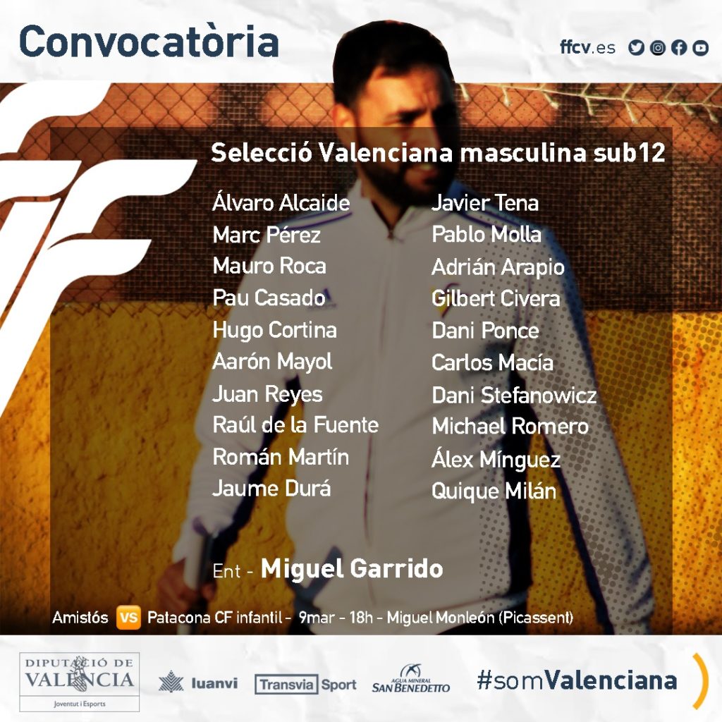 convocatoria seleccio sub 12 valenciana