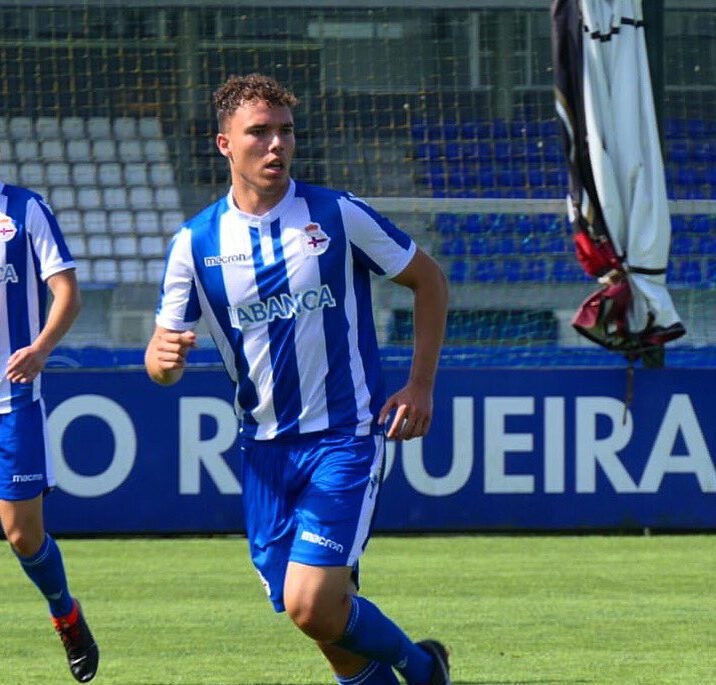 Guillem Romaguera con el RC Deportivo (imagen del twitter del jugador)