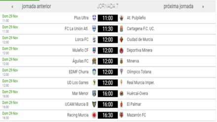 Partidos 3ª G. XIII