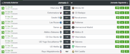 Resultados G V | Resultados-futbol.com