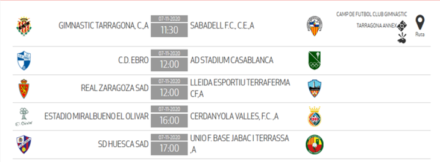 Horarios División de Honor Juvenil G3 B