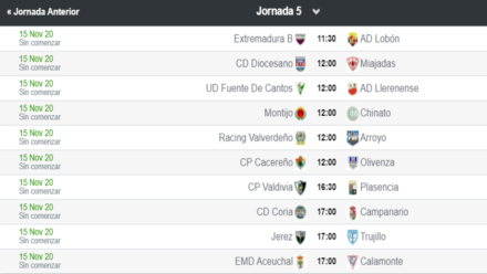 horario jornada 5