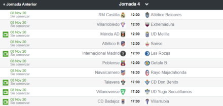 horario segunda b