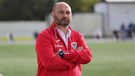 Jose Luís Lemos, entrenando al Bergantiños FC