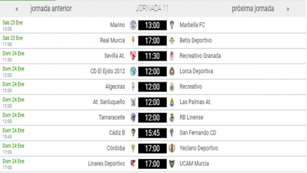 Partidos 2ªB G. IV