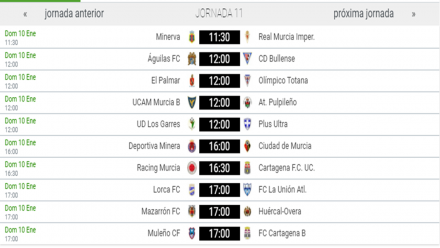 Partidos jornada 11 3ª G. XIII