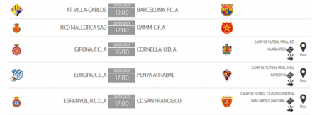 Horarios J17 DHJ 3A