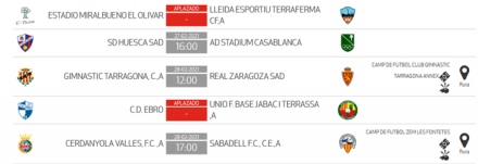 Horarios J17 DHJ 3B