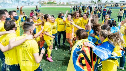 El Villarreal Femenino Festejando