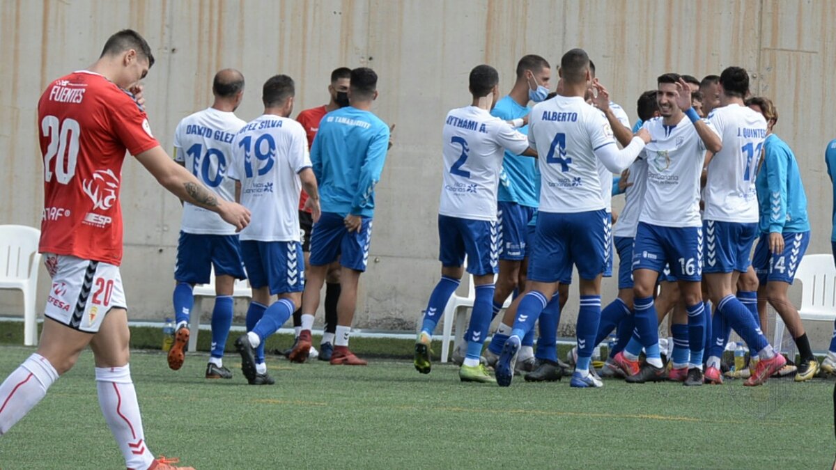 Celebración gol David García UD Tamaraceite