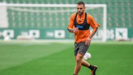 Gonzalo Verdú durante el entrenamiento