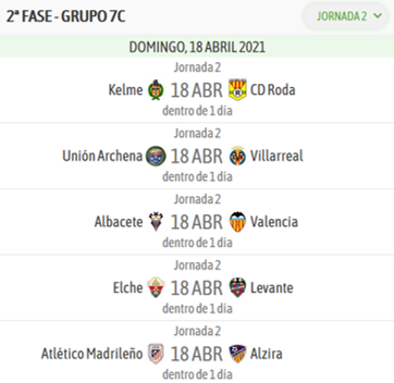 Horarios J2 DHJ 7C