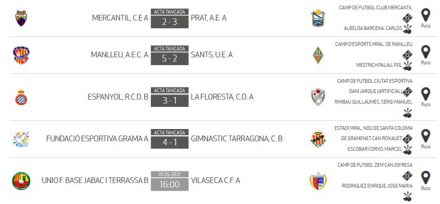 Horarios Aplazados Jornada 3 JN 7D