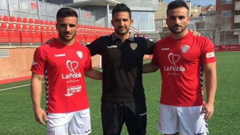 Los tres hermanos en el CF Pobla Mafumet