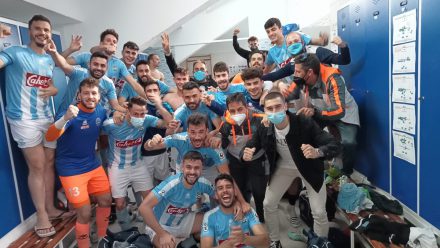 Celebración CD Coria ante Jerez