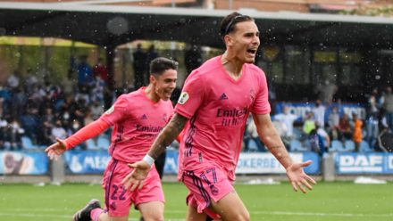 Jugadores Real Madrid Castilla celebración