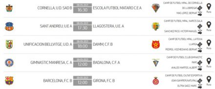 Horarios Jornada 4 7C JN