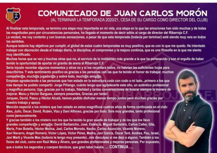 Comunicado Oficial Ribarroja