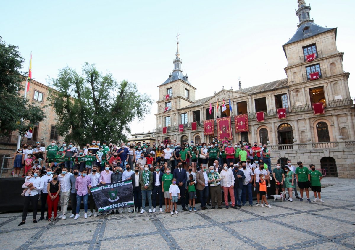 Recepción de Milagros Tolón al Toledo tras su ascenso. Ayuntamiento de Toledo