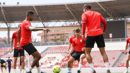 Los jugadores del Almería