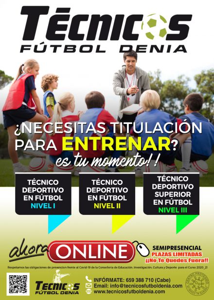 Cursos para ser entrenador de fútbol en Dénia