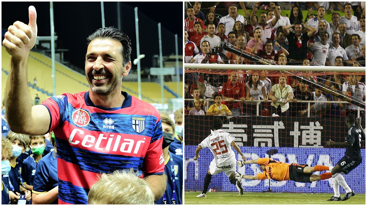 Collage Buffon y Casillas paradón