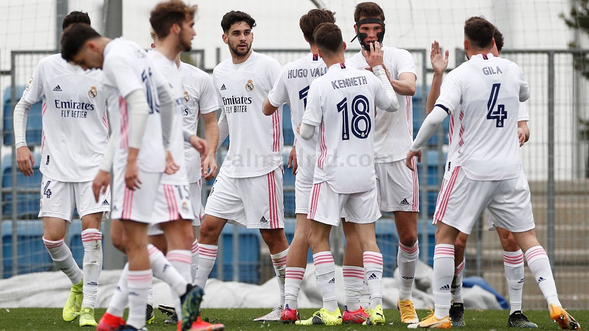 Jugadores Real Madrid Castilla celebración