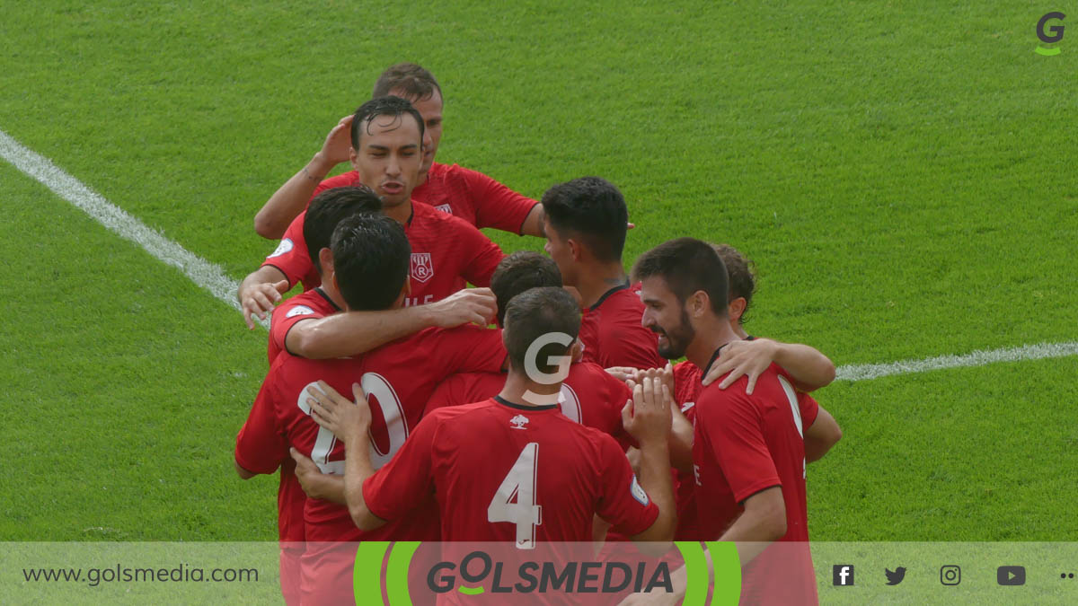 Celebración gol CD Roda