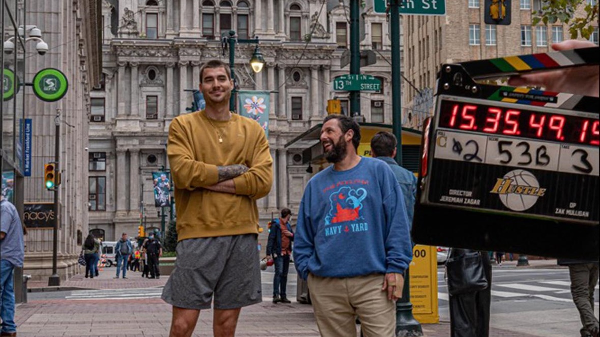 Juancho Hernangomez y Adam Sandler