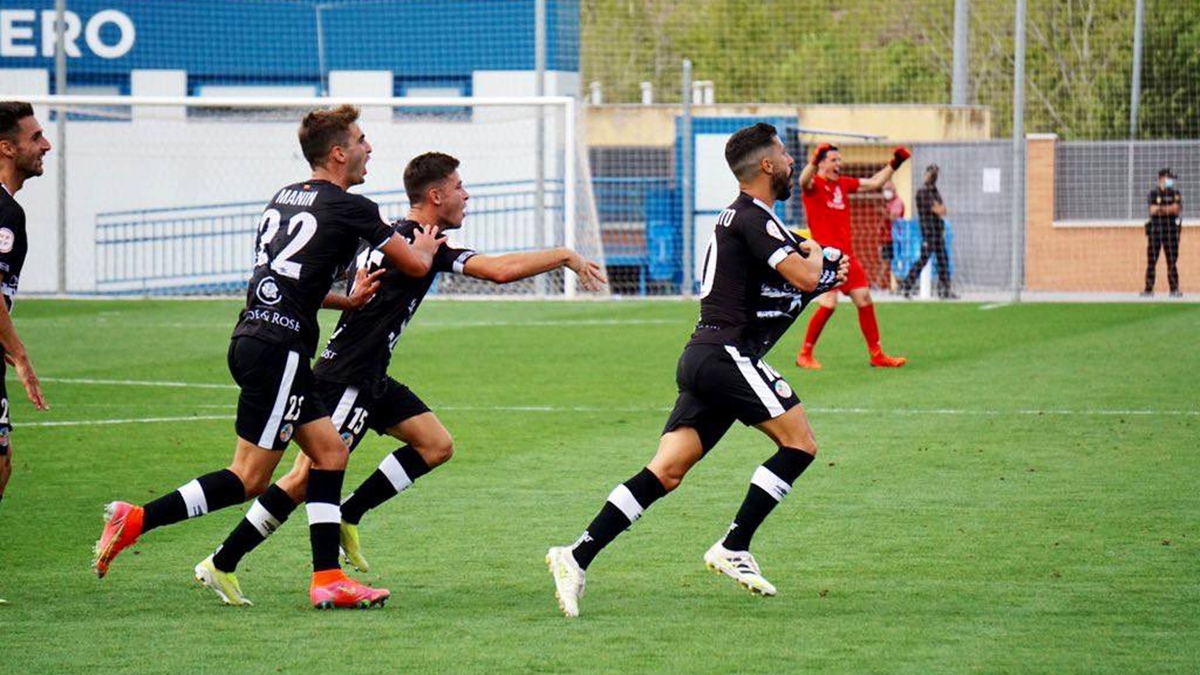 Diego Benito celebra gol Salamanca CF UDS