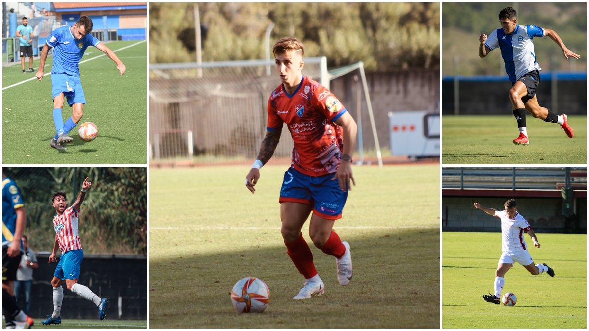 Mosaico jugadores Tercera RFEF durante partido