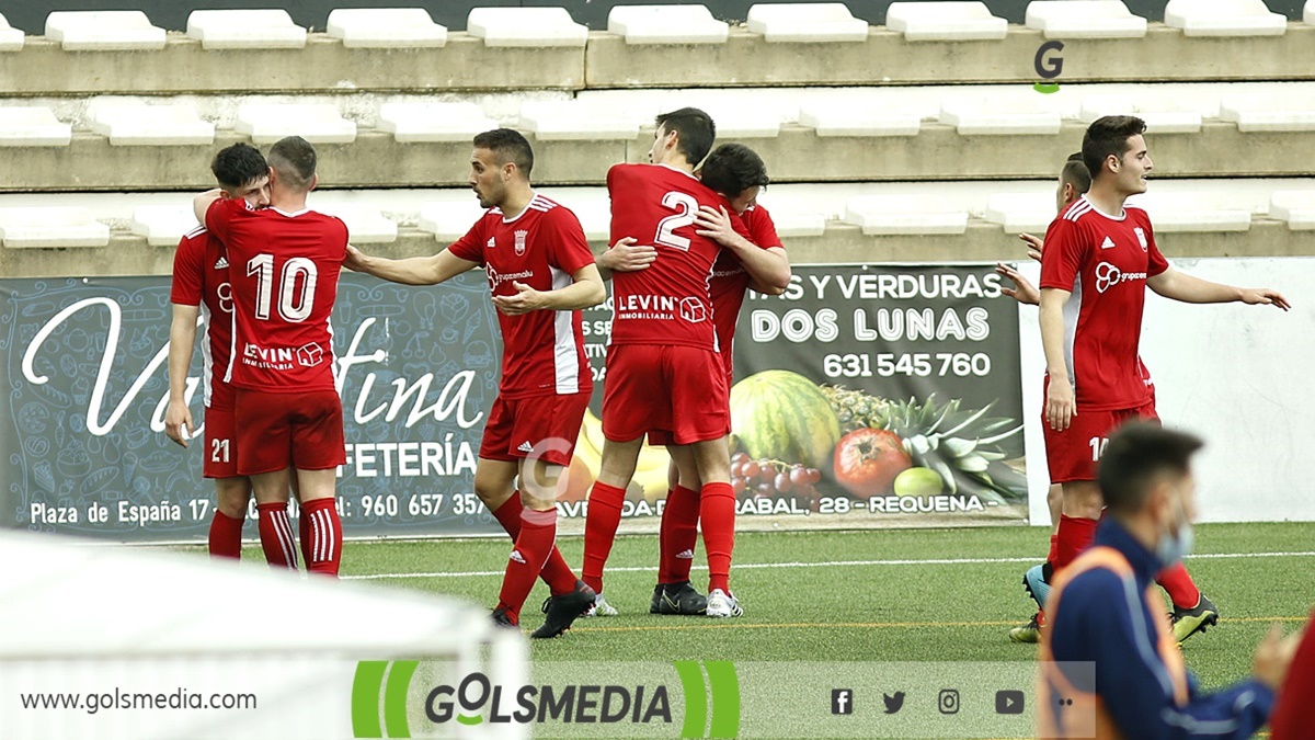 Jugadores Aldaia celebrando gol