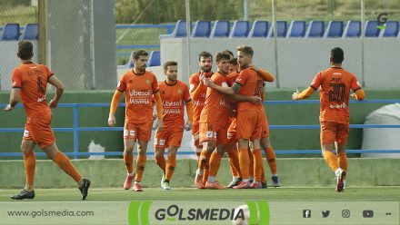 Celebración gol Atzeneta vs Villajoyosa