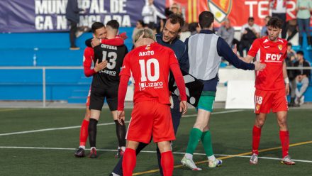 Celebración victoria Terrassa vs Teruel