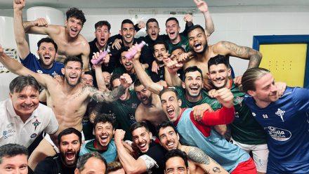 Celebració classificació playoff Ferrol