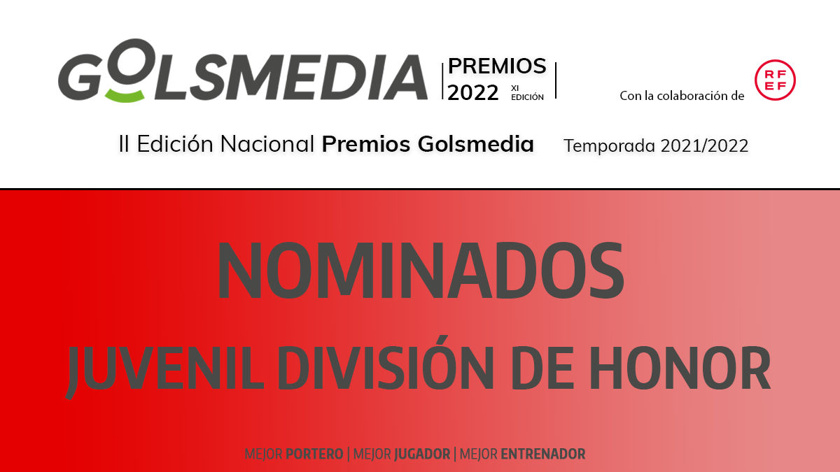 nominados division de honor juvenil Premios Golsmedia 2022