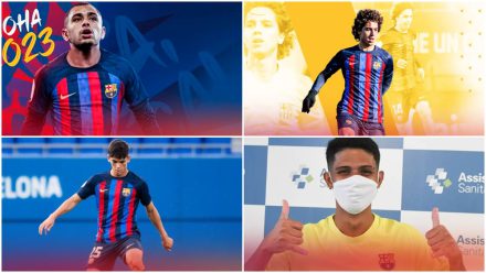 Moha, Emre Demir, Álex Valle, Gustavo Moia. Foto: FC Barcelona