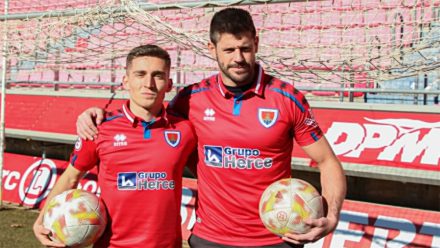 Íñigo Muñoz y Fabicio, nuevos jugadores del CD Numancia. Foto: cd numancia.