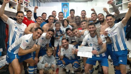 Celebración jugadores Alcoyano