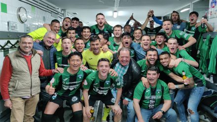 Celebración del Sestao River de su ascenso. Foto: Sestao River.