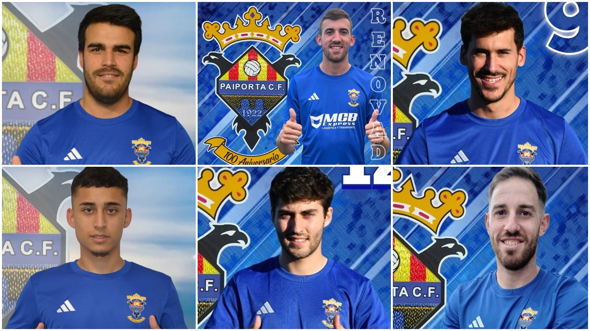 Fichajes y renovados en el Paiporta CF. Fotos: Paiporta CF.