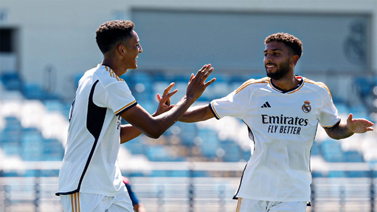 Álvaro en el test de pretemporada del Real Madrid Castilla