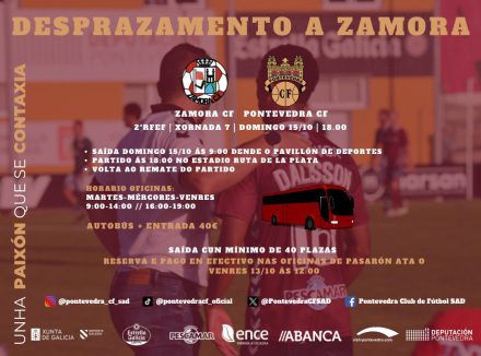 Cartel desplazamiento a Zamora