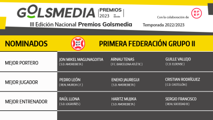 Nominados Premios Golsmedia Primera Federación Grupo 2